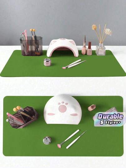 Waterproof And Durable Nail Art Table Mat, Made Of Waterproof And Soft PU Leather, Designed For Studio Tabletops And Foldable Nail Art Armrests. Ideal For Nail Artists In Salons And For Home Use.