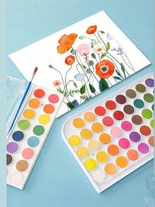 Artme Watercolor Paint Set, 16 Vibrant Colors With Paint Brushes – Artist Palette Kit, Rich Colors, Strong Tinting Strength, High Color Saturation. - Multicolor - View 6