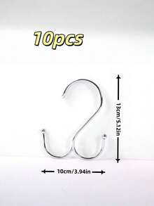 1/5/10/20Pcs Heavy Duty S-Hook Rack, Multi-Purpose Thickened Metal Hooks For Kitchen, Bathroom, Dorm & Home Organization - Multicolor - View 12