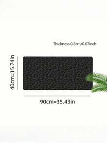 1PC Large Leopard Print Gaming Mouse Pad Diatomaceous Earth Material Black Desk Mat Home Office PC Laptop Anti Slip Waterproof Wear Resistant Sweat Proof Smooth - multicolor - View 8