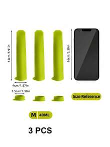 1PC Silicone Ice Cream Popsicle Mold DIY Mold Green Color - Green - View 10