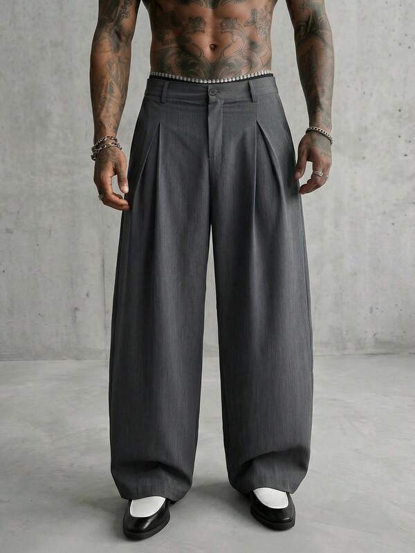 AXEPEAK Men's Casual Versatile Commuter Solid Color Long Pants