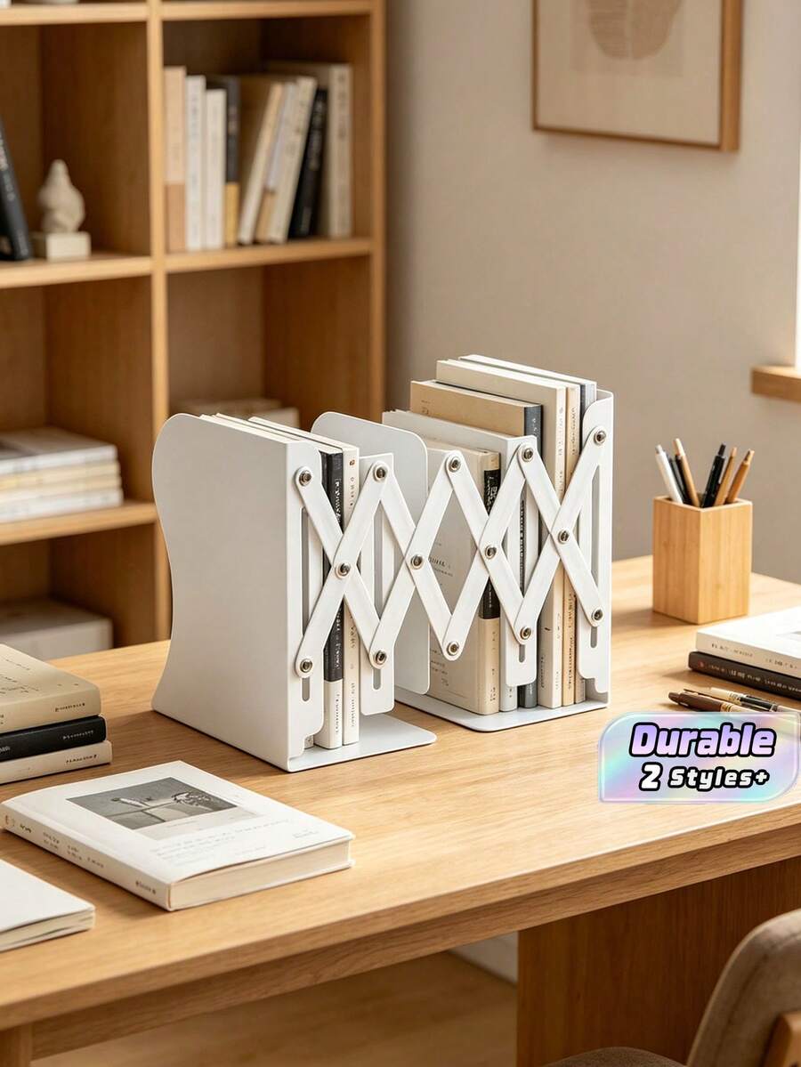 1pc Extendable Bookshelf: Creative Plastic Book Clips, Binding Rack, Bookshelf, Pen Holder, Student-Friendly Space Saver And Efficient Study Organizer. - Multicolor - View 1