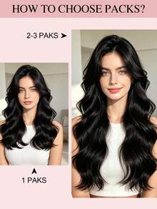 80-100g/Paquete Extensiones de Cabello Humano de Mariposa Negro Azabache, Trama Invisible y Flexible para Coser, Cómoda para Usar Todo el Día - S1 - Ver 6