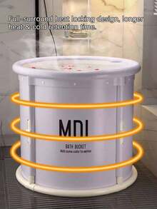 1 Folding Portable Bathtub For Adults, Large-Capacity Full-Body Soaking Tub With Support Frame, Space-Saving Home Spa Bath Bucket, Opens In 5 Seconds And Easy To Install - A - View 6
