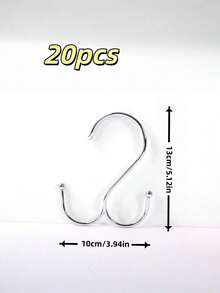 1/5/10/20Pcs Heavy Duty S-Hook Rack, Multi-Purpose Thickened Metal Hooks For Kitchen, Bathroom, Dorm & Home Organization - Multicolor - View 13