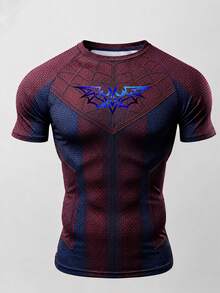 GymBeat Men's Colorblock Print Short Sleeve Sports T-Shirt - Multicolor - View 1