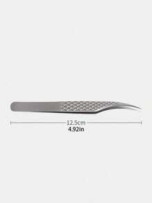 Cross-Border Stainless Steel False Eyelash Tweezers, Eyelash Implantation Tweezers, Flower-Shaped Gold Feather Clamp, High-Precision Eyelash Tweezers With Netted Patterns - فضي - مشاهدة 13