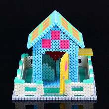 2.6mm & 5mm 絲珠子插板，大尺寸正方形可互鎖透明模板，耐高溫 DIY 手作手工藝玩具配件，適合兒童 Perler 珠子藝術創作 - 多色 - 查看 8