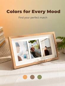1pc 4x6 Inch (10x15cm) Rotating Dual-Sided Multi-Aperture Photo Frame, Suitable For Birthday, Wedding, Holiday Occasions, Triple Picture Frame, Desktop Display, Home Decor And Office Desk Accessory, Fun Gift - multicolor - View 11