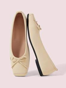 CUCCOO DOLLMOD Women's Shoes Light Apricot Flat Ballet Shoes - Apricot - View 1