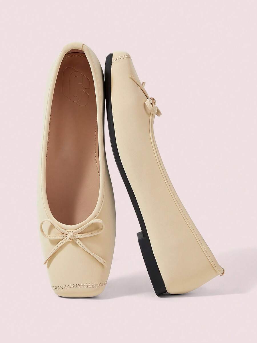 CUCCOO DOLLMOD Women's Shoes Light Apricot Flat Ballet Shoes - Apricot - View 1