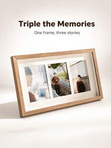 1pc 4x6 Inch (10x15cm) Rotating Dual-Sided Multi-Aperture Photo Frame, Suitable For Birthday, Wedding, Holiday Occasions, Triple Picture Frame, Desktop Display, Home Decor And Office Desk Accessory, Fun Gift - multicolor - View 10