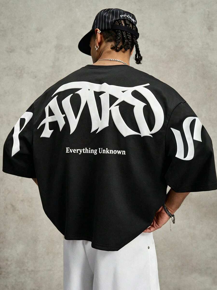 PAVTROS Men's Young Street Casual Sports T-Shirt - Black - View 1
