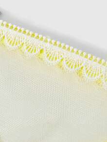 ROMWE Kawaii Yellow Triangular Lace Key Pendant - Yellow - View 3