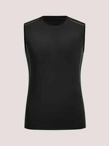 Driftmere 3pcs Compression Tank Tops For Boyfriend Style Men, Sports Fitness Clothing, Quick-Drying Sleeveless High Elasticity Tank Top Gym Clothes Boyfriend Style Men Basic Summer Workout Running - Black and White - View 7