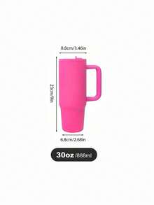 Fourth-Generation Car Cup Seal Cover Ice Mug Suction Cup Stainless Steel Vacuum Flask - Magenta - View 9