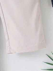 SHEIN 幼童男童 3件組 素色長褲 鬆緊腰 斜口袋 初秋返校休閒童裝套裝 - 彩色 - 查看 6