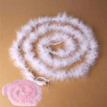 1pc 2M Feather Cord Ribbon, Beautiful Decoration For DIY Crafts, Christmas, New Year Accessories - Multicolor - View 12