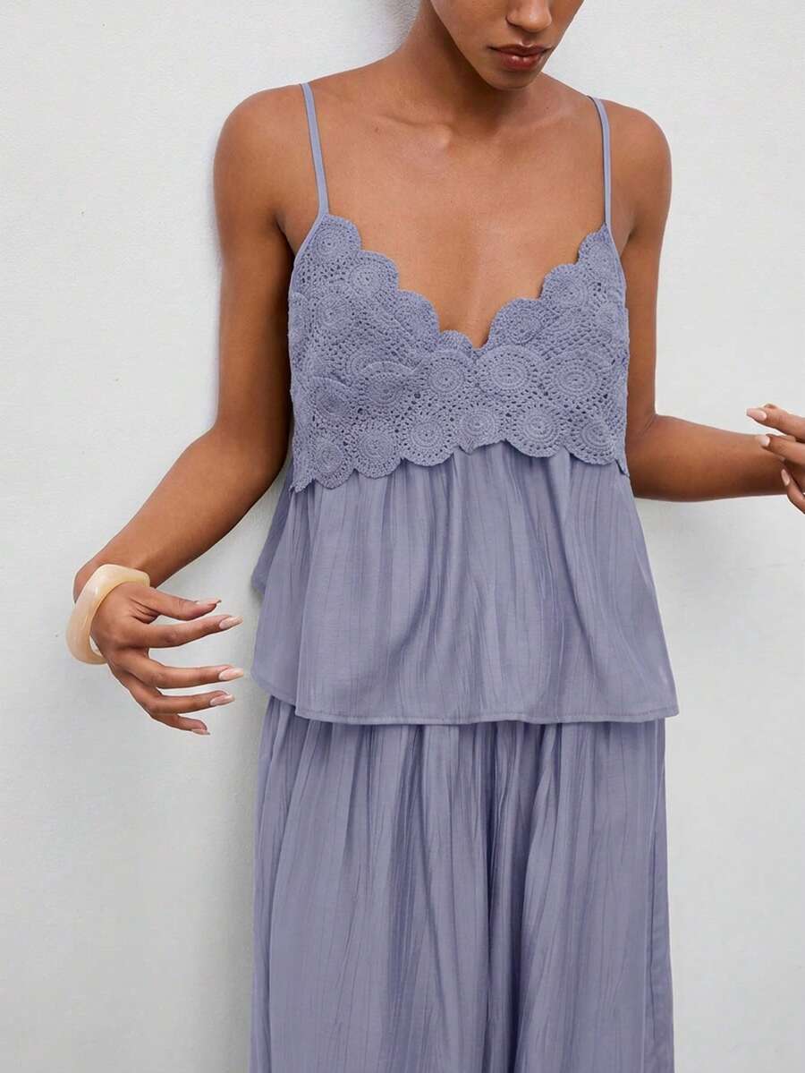 Maija Women's Casual Solid Color Camisole,Going Out Outfits - Baby Blue - View 1
