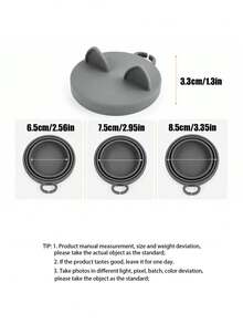 PETSIN Cat Ear Pet Can Lid; Airtight Fresh-Keeping Lid; Sealing Lid; Multi-Functional Dust-Proof And Leak-Proof Fresh-Keeping Lid; Storage Lid; Fits Most Sizes Of Pet Cans; Food Fresh-Keeping And Moisture-Proof Lid; Household Pet Food Sealing Tool - multicolor - View 3