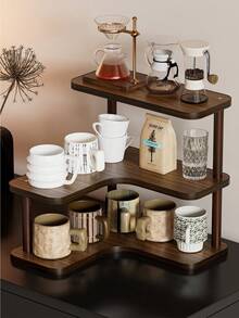 3-Tier Desktop Corner Shelf - Multi-Layer Cup Holder & Office Desk Sundries Organizer, Cosmetics Storage Rack For Vanity And Workstation - multicolor - View 6