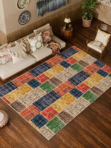 Digitally Printed Non-Slip Washable Runner And Area Rug Living Room Carpet, Modern Design | Modern, Scandinavian, Bohemian And Classic Styles | 100% Polyester - Pink - View 2