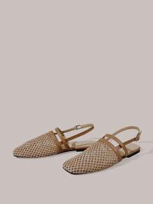 Styleloop Señoras, Uñas de Sauce, Hebillas, Zapatos Planos. - Marrón claro - Ver 3