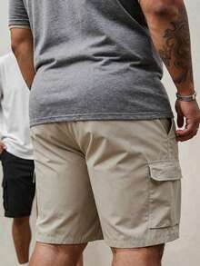 Manfinity Dauomo 3pcs/Set Plus Size Men's Solid Color Casual Loose Shorts With Pockets, Sweatpants - Multicolor - View 2