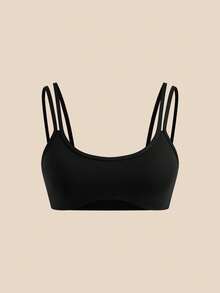 Cheerettes Women's Solid Color Seamless Comfortable Sports Bra - Black - View 13