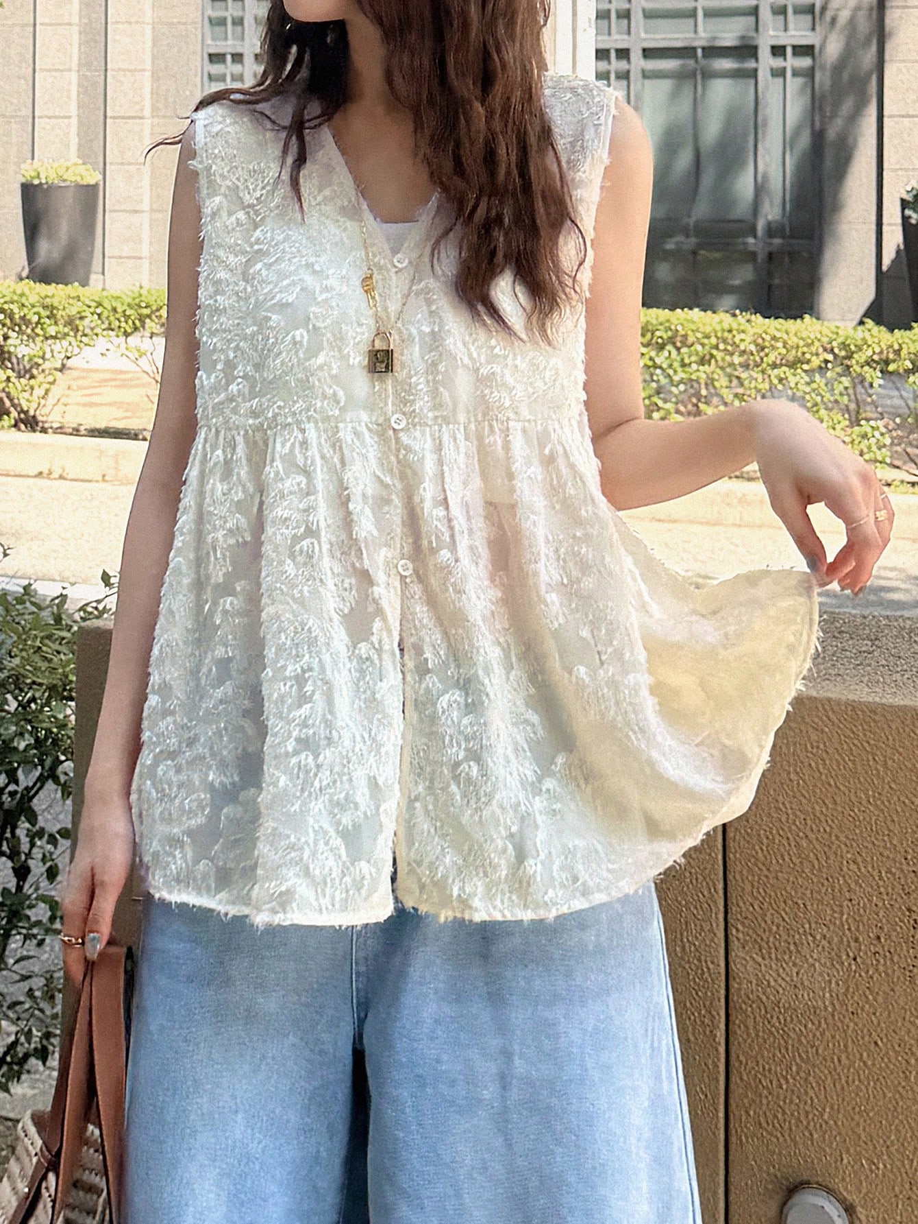 FRIFUL Women's Lace Casual Versatile Daily Wear Blouse Summer Cute Top