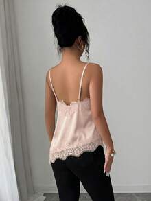 Rafferiza Women's Elegant French Lace Camisole - Champagne - View 2