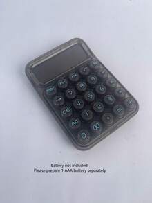 1pc Transparent Dopamine Molecule Calculator, High-End Fashion, Mechanical Keyboard Circular Buttons, Suitable For Students And Office Use,School Supplies,Back To School - Single Piece - View 8