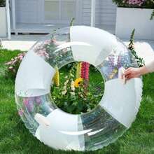 Transparent Inflatable Swimming Ring, Thick Pvc Crystal Swimming Ring Underarm Float Ring, Transparent Cute Underarm Float Ring Suitable For Adults, Applicable To Beach, Pool And Party - Multiple Styles - View 12