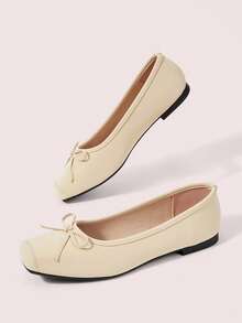 CUCCOO DOLLMOD Women's Shoes Light Apricot Flat Ballet Shoes - Apricot - View 3