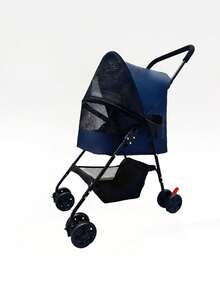 1-Pack Lightweight Foldable Outdoor Pet Stroller For Cats And Dogs - Multicolor - View 8