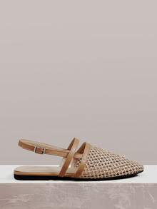Styleloop Señoras, Uñas de Sauce, Hebillas, Zapatos Planos. - Marrón claro - Ver 1