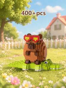 POKOJA LAND 400+ قطعة كابيبارا لطيفة مكعبات بناء للبالغين، دمية تجميع DIY، زينة مكتبية لتخفيف التوتر والضغط، ديكور مجموعة المنزل والمكتب، هدية مثالية لعيد الميلاد وعيد الأب والزفاف والتخرج والعطلات - متعدد الألوان - مشاهدة 17