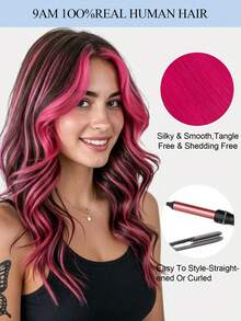 30g I Tip Hair Extensions Human Hair,Rose Red Party Colors,10-18inch,Real Human Hair Easy To Style Volume & Length On Thin Hair,Long-Lasting Secure Reusable Perfect Beauty Gift Idea For Party,Cosplay,Festival - SRose Red - View 12