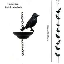 Metal Bird Shaped Rain Chain, Suitable For Eaves Gutters - Vintage Garden Decor, Perfect Gift For Home And Patio - 1PC - View 14
