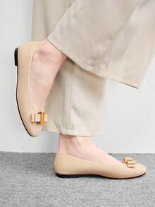 CUCCOO BIZCHIC Flat Slip-On Fashion Loafers For Women Spring Shoes Spring Break Easter For Christmas Spring Shoes - Whole Apricot - View 4