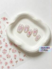 精緻蝴蝶翅膀美甲貼紙 自黏式無香手腳飾品 優雅設計 易於貼附 適合秋冬 DIY 美甲 - ZSM316 - 查看 1