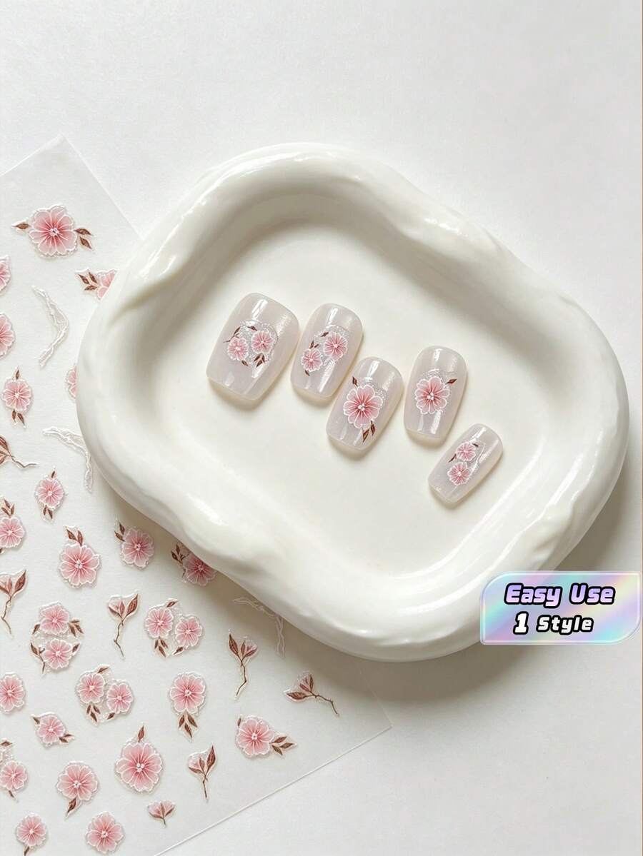 精緻蝴蝶翅膀美甲貼紙 自黏式無香手腳飾品 優雅設計 易於貼附 適合秋冬 DIY 美甲 - ZSM316 - 查看 1