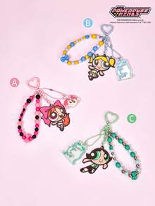 THE POWERPUFF GIRLS X POKOJA LAND 鑰匙圈 包包裝飾掛飾鍊 - 彩色 - 查看 2