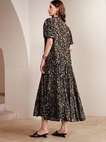 Arave Women's Floral Print Casual Party Long Dress - Multicolor - View 8