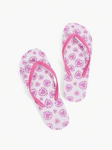 Grefit Leopard Print Flip-Flops, Summer Vacation Beach Triangle Shoes, Comfortable Slippers For Home Wear - Pink love - View 2