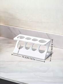 1 PC Multifunctional Waterproof Antislip Bathroom Kitchen Storage Rack With Toothbrush Holder Drip Tray Fast Draining Space Saving Organizer For Shower Sink Vanity Office Trending Home Decor - Multicolor - View 2