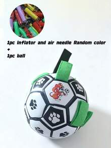 1 pièce Jouet pour chien avec sangle intégrée, ballon de football interactif pour usage intérieur et extérieur, convient aux chiens de grande, moyenne et petite taille, jeu de rapport pour chien heureux, match de football pour animaux de compagnie - Multicolore - Voir 10