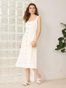 MOTF PREMIUM SIMPLE AND GENEROUS, FASHIONABLE AND VERSATILE, CASUAL WORKPLACE COMMUTER WOMEN'S HIGH-HEELED SANDALS SUMMER - Off-white - View 9