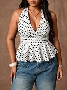 Rustia Tank Top Camisole Berbahan Kain Mengembang Ukuran Besar, Kasual Nyaman Lucu untuk Liburan - Hitam dan Putih - View 5